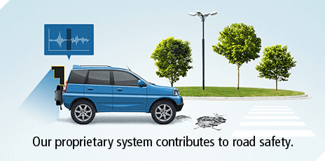 Our proprietary system contributes to road safety.