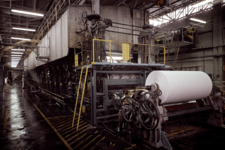 Paper machine in Numazu Plant, completed in March, 1960