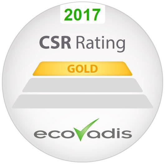Highest Gold Rating in EcoVadis Global Supplier Survey
