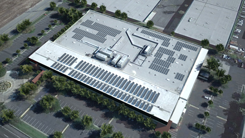 Artist’s impression of the completed solar power system