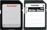 Store data (including movies) on tamper-proof writeonce memory cards