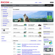 Ricoh's Environmental management site