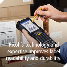 Ricoh’s technology and expertise improves label readability and durability.