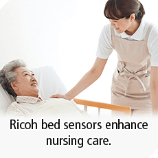Ricoh bed sensors enhance nursing care.
