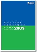 Ricoh Group Sustainability Report (Environment) 2003