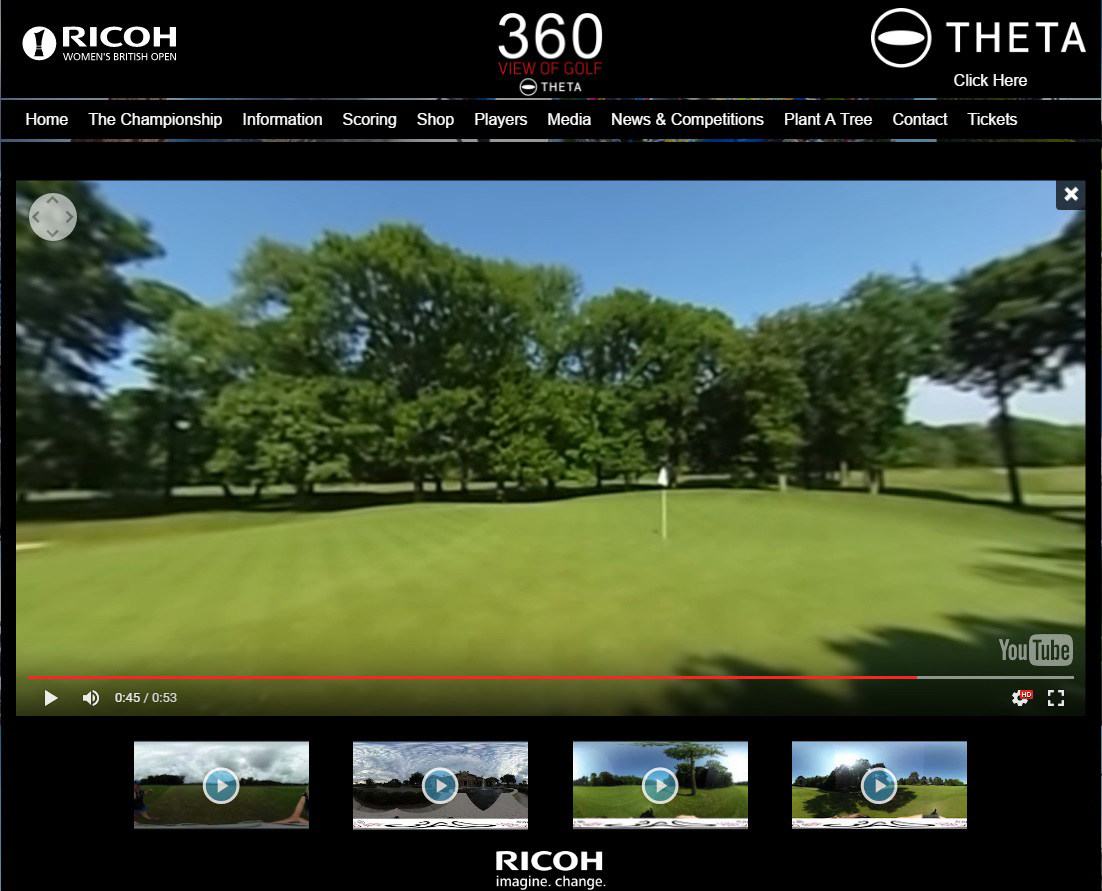 image:360-Degree Images and Videos on the Ricoh Women's British Open Website