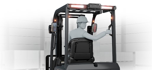Figure 3: Image of stereo camera package installed on a forklift