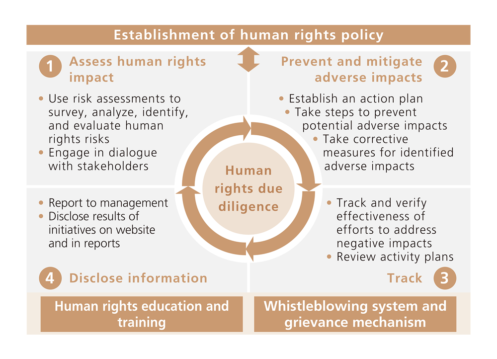 Human rights due diligence efforts