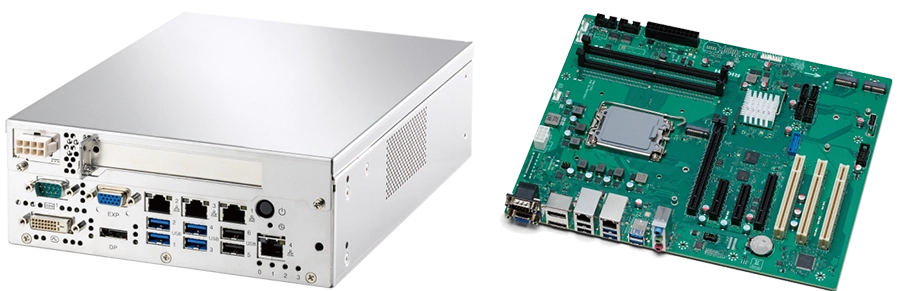 Photo of an embedded computer/Photo of a motherboard for embedded devices