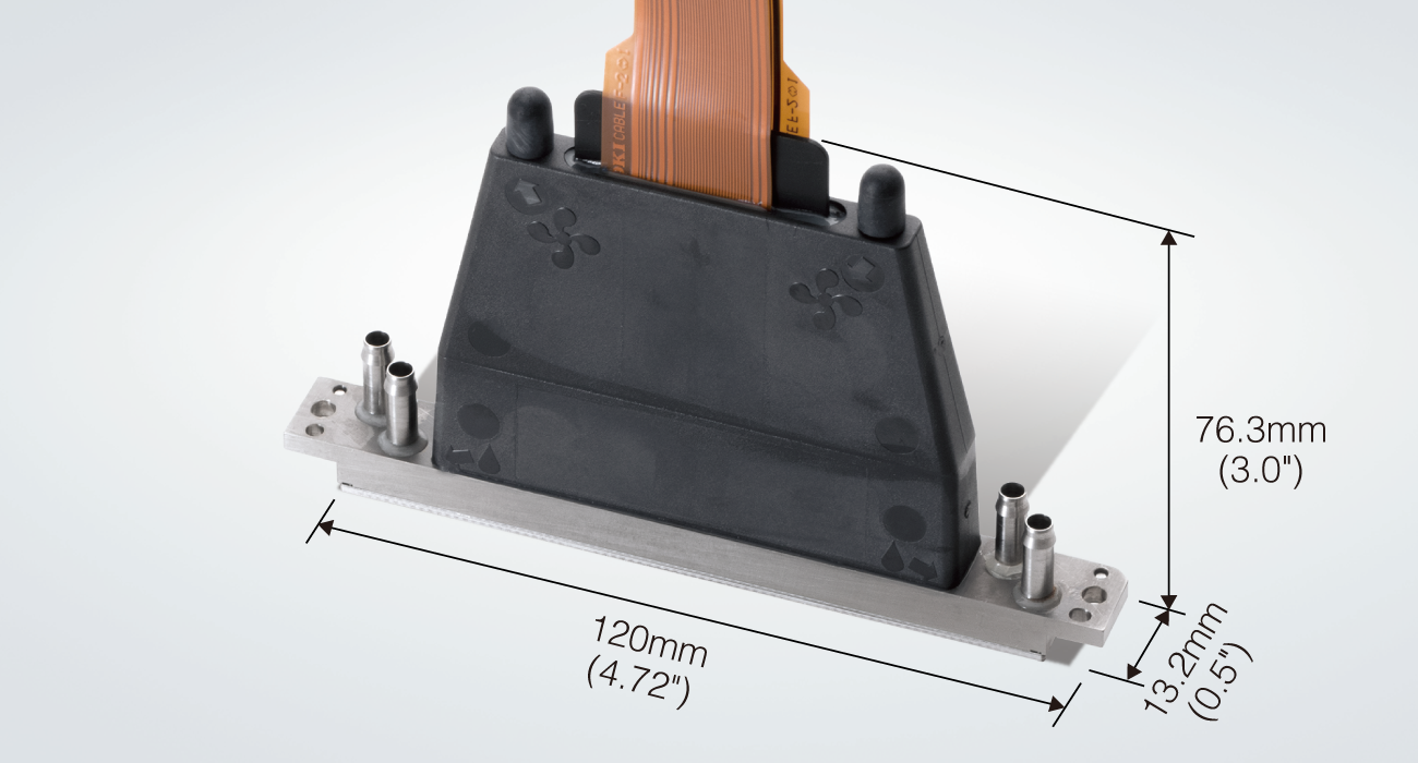 Total printhead dimensions Width：120mm Depth：13.2mm Height：76.3mm