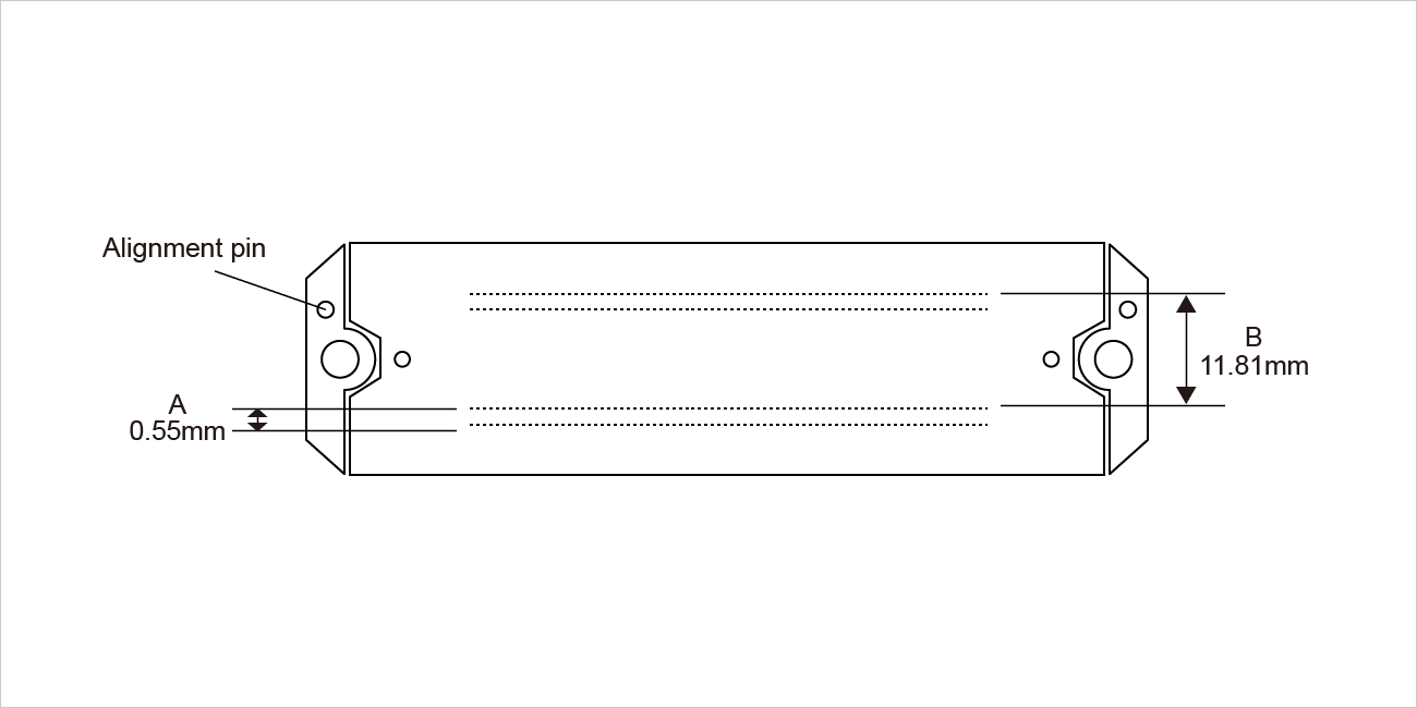 A : 0.55mm B : 11.81mm