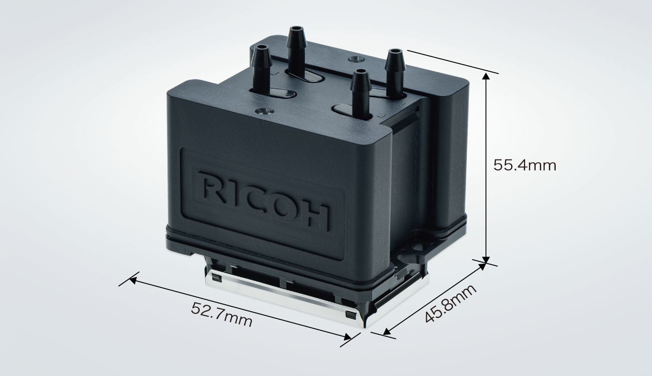 Total printhead dimensions Width: 52.7mm Depth: 45.8mm Height: 55.4mm