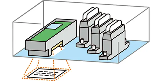img:Capturing the adjustment chart with the image sensor