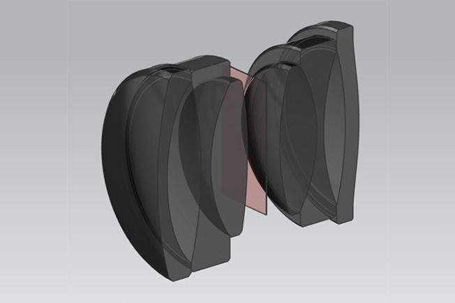 Figure 4: Cross-sectional drawing of the arrangement in the optical system